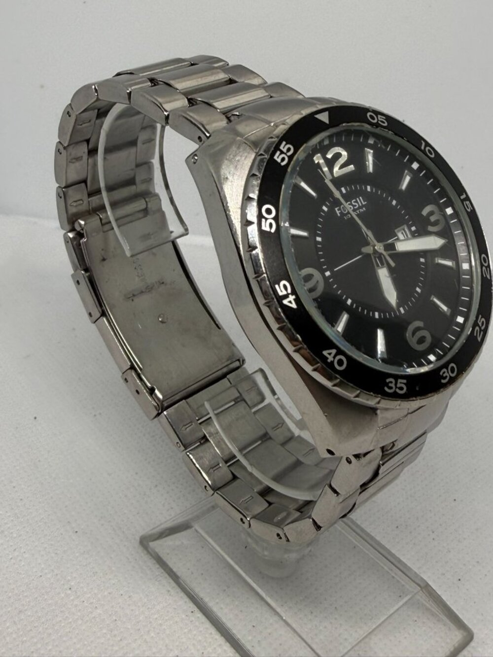 Fossil AM4237 Men's 45mm Stainless Steel Black Dial Analog Date Watch - Picture 8 of 11